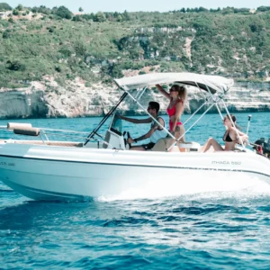 No license boat rental Karel in Preveza harbor