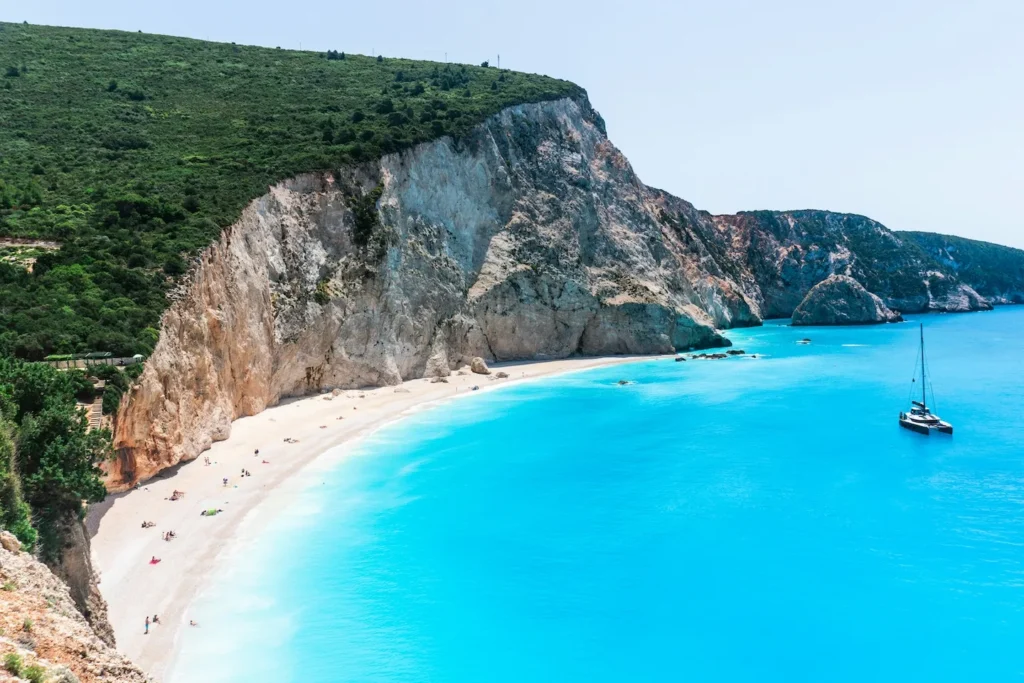 Lefkada island white cliffs boat trip from Preveza