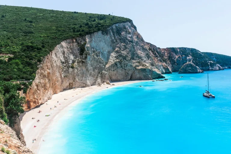Lefkada island white cliffs boat trip from Preveza